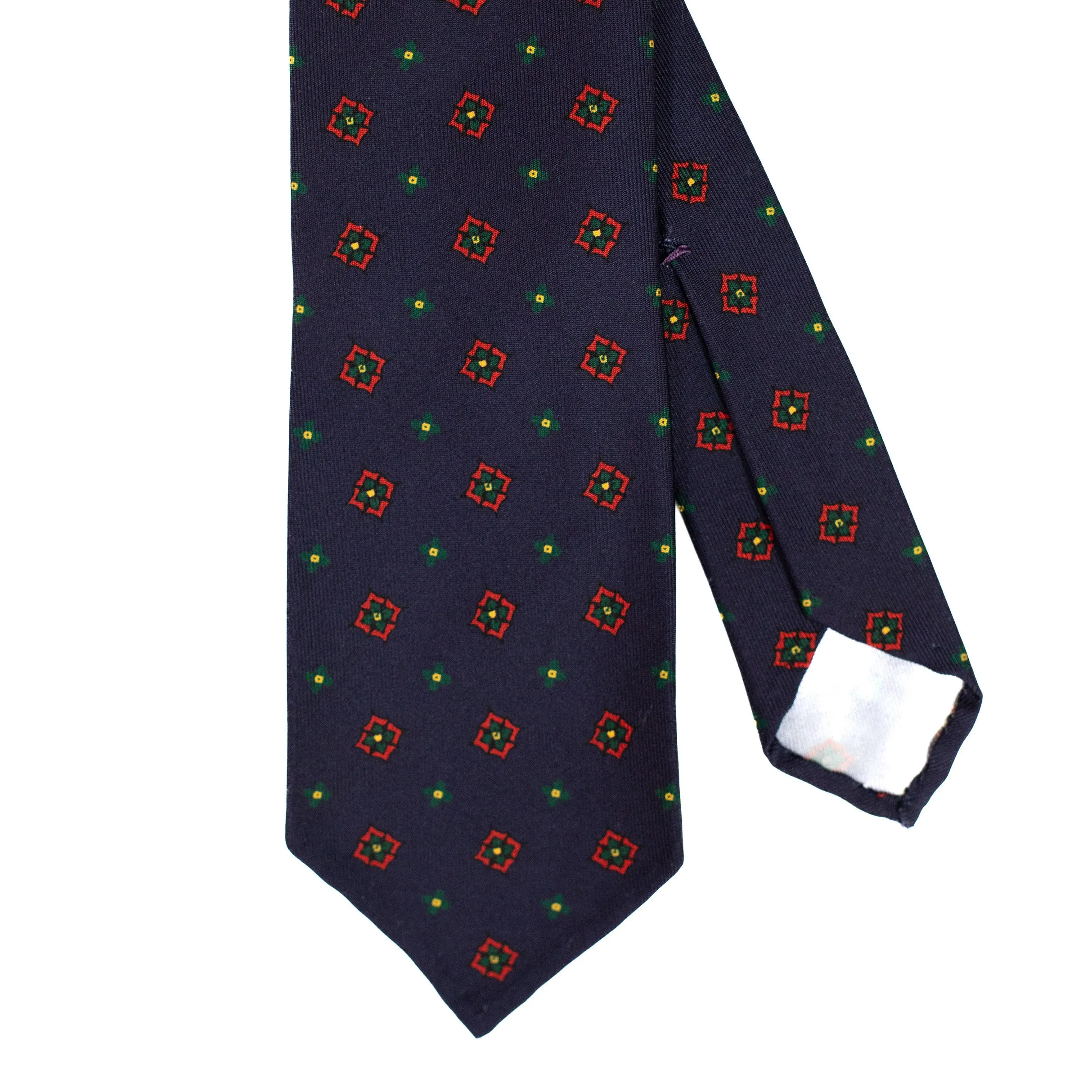 Navy Medallion Print Tie