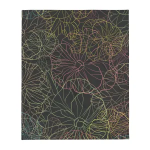 Neon Dark Floral - Sustainably Made Throw Blanket