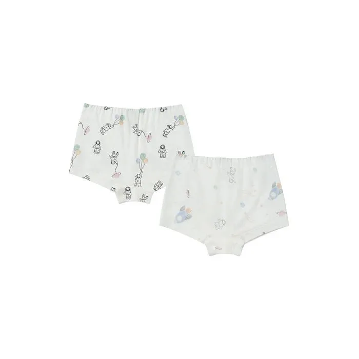 Nest Designs Bamboo Girls Boy Short Underwear (2 Pack)-To Infinity!