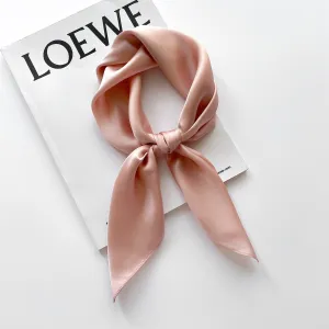New Korean Style Solid Color 65X65 Small Square Scarf Women's Mulberry Silk Gift Scarf Decorative Scarf Shawl