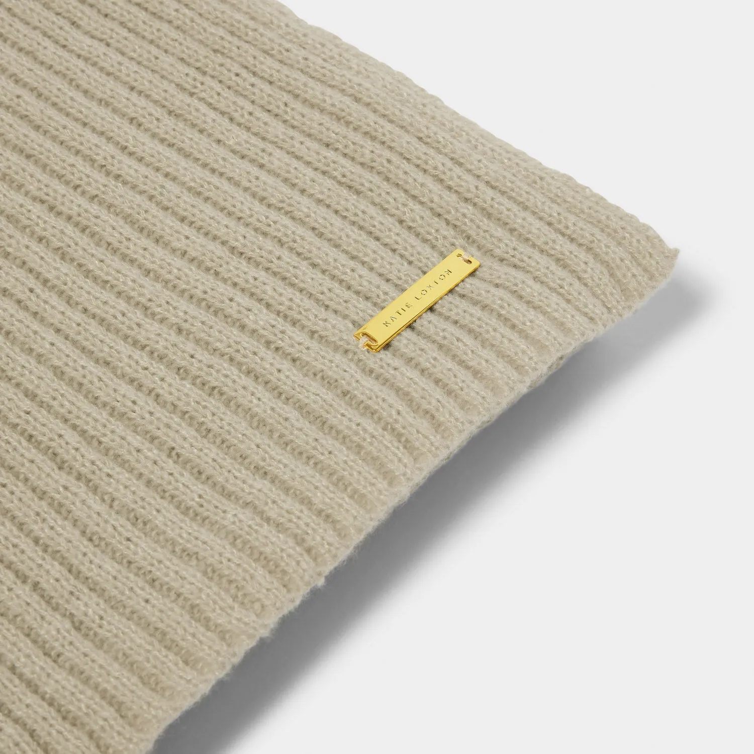 NEW SEASON - Katie Loxton - Knitted Scarf - Light Sand