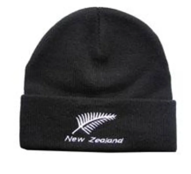 New Zealand Silver Fern Beanie Hat