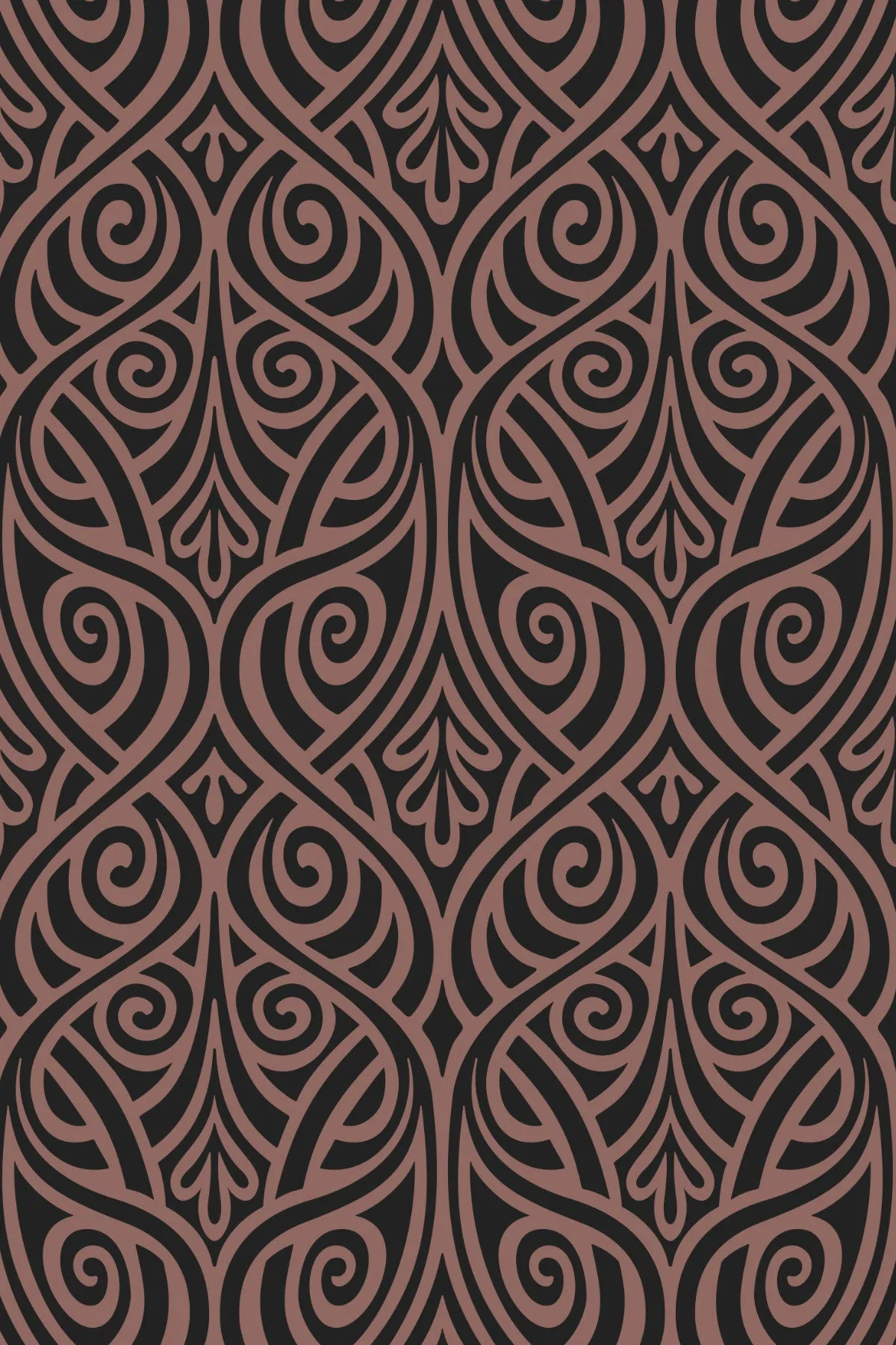 Nouveau Bands Black & Tan Square Scarf
