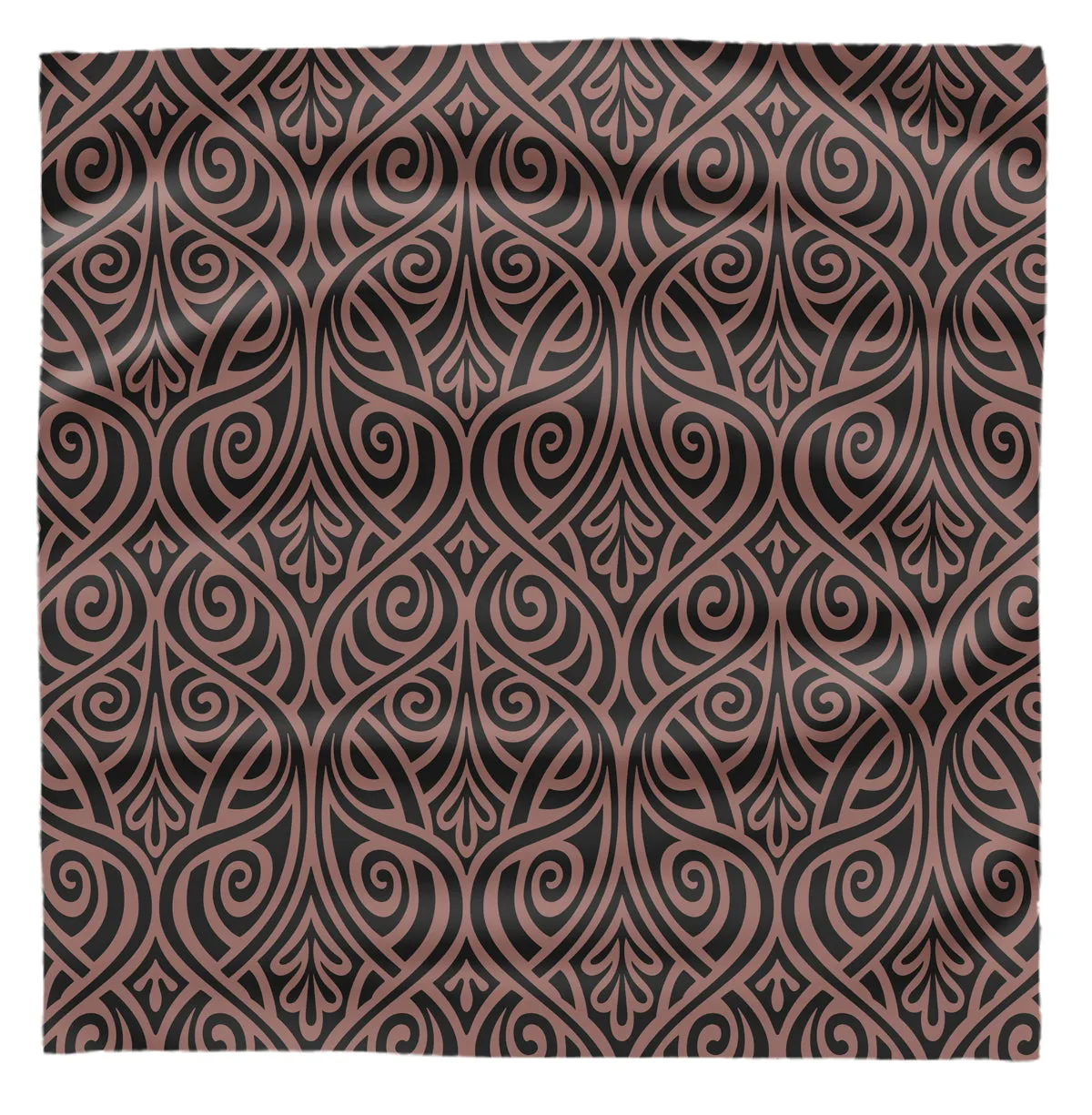 Nouveau Bands Black & Tan Square Scarf