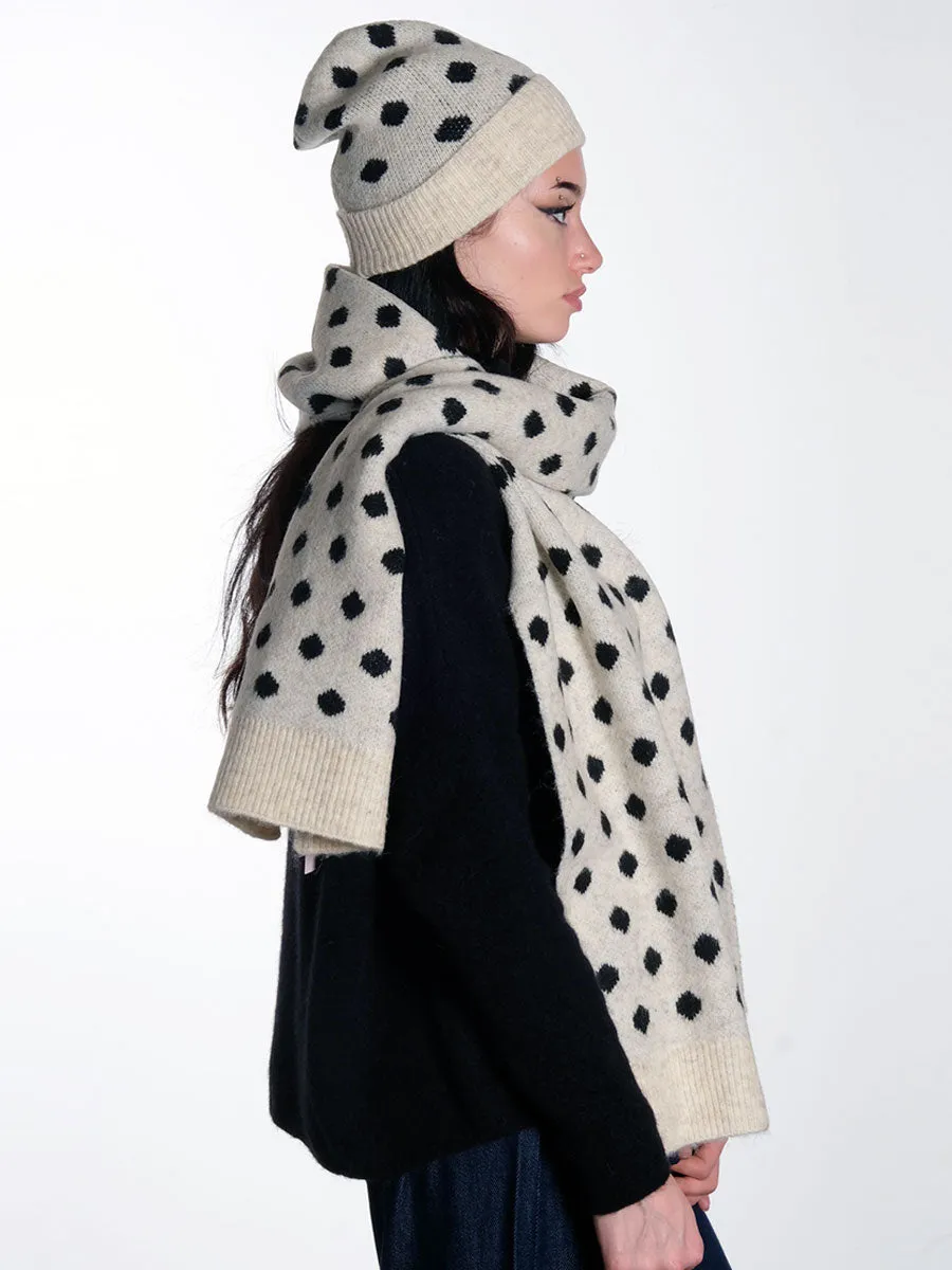 Nuollie Knitted Scarf - Spots