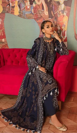 Nureh Leather Jacquard/Embroidered shawls/NJ 10