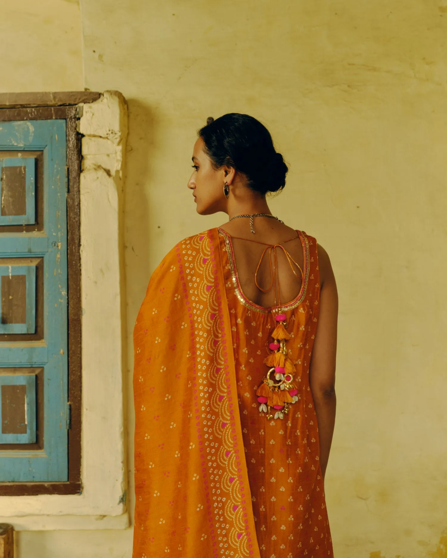 Ochre kurta set