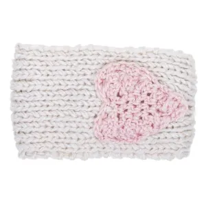 Off White Bernadette Heart Design Knit Headband