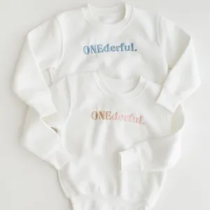 Onederful Birthday Sweatshirt - Embroidery