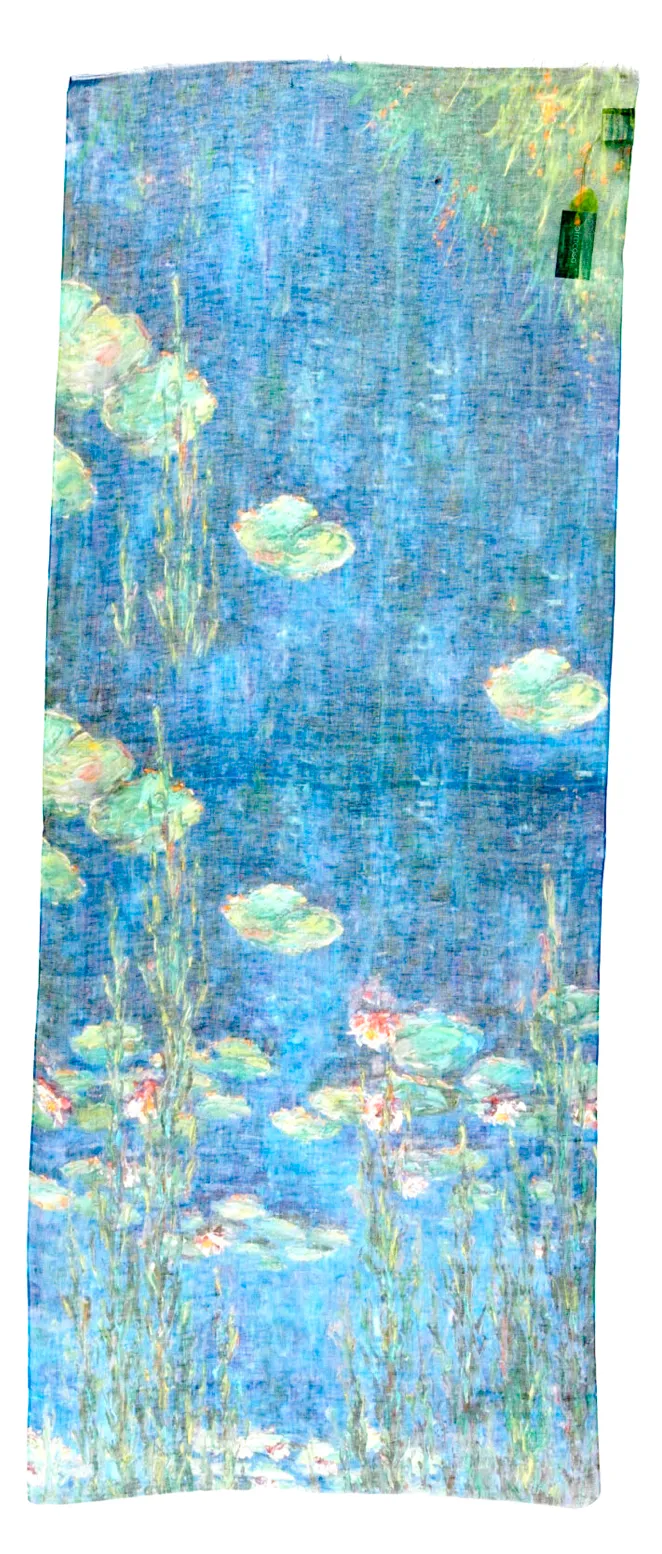Otracosa Claude Monet Waterlilies Linen Scarf