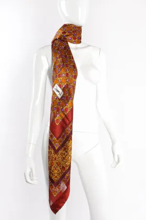 Oversized Chiffon Striped Jewel Scarf