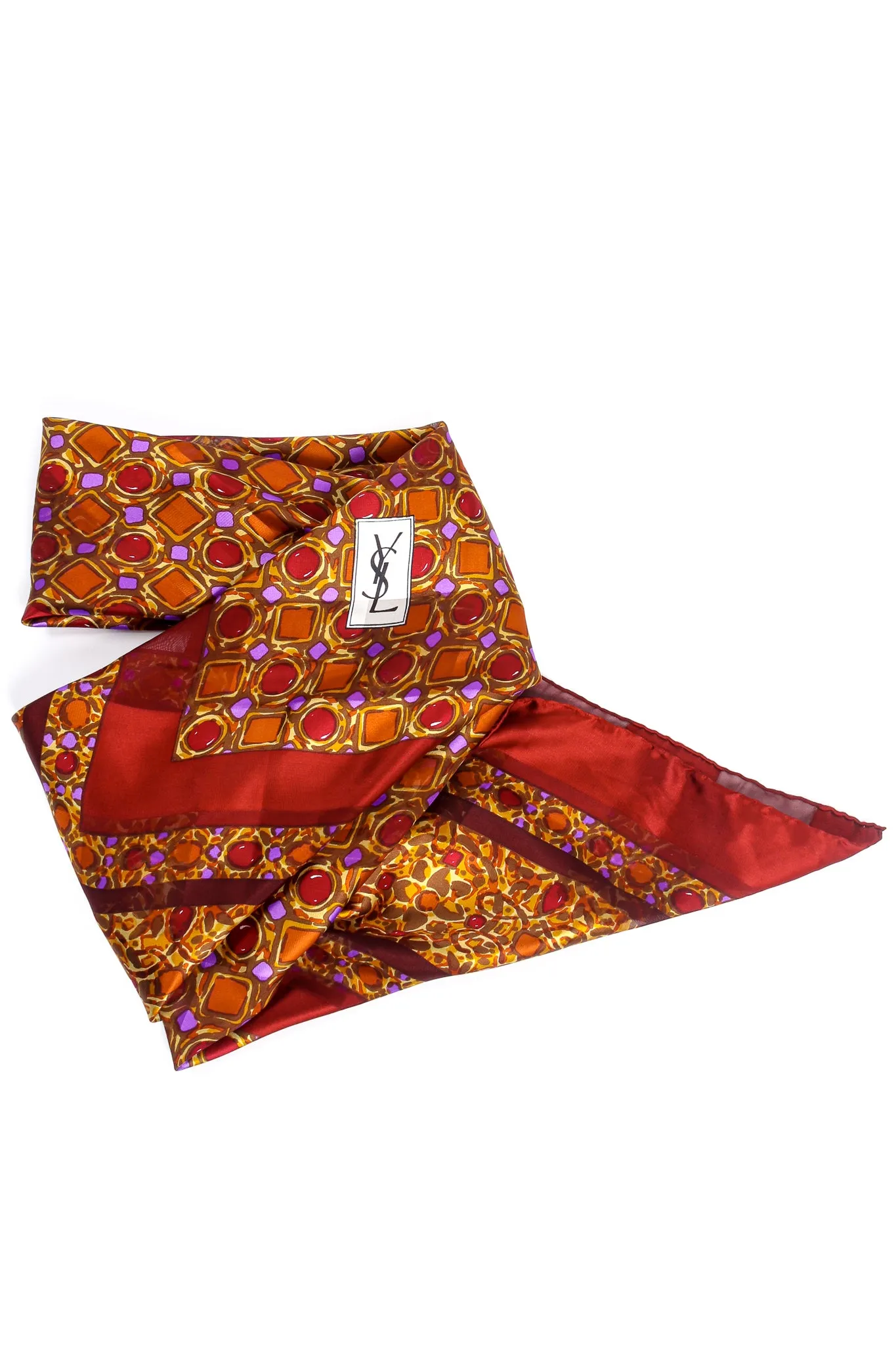 Oversized Chiffon Striped Jewel Scarf