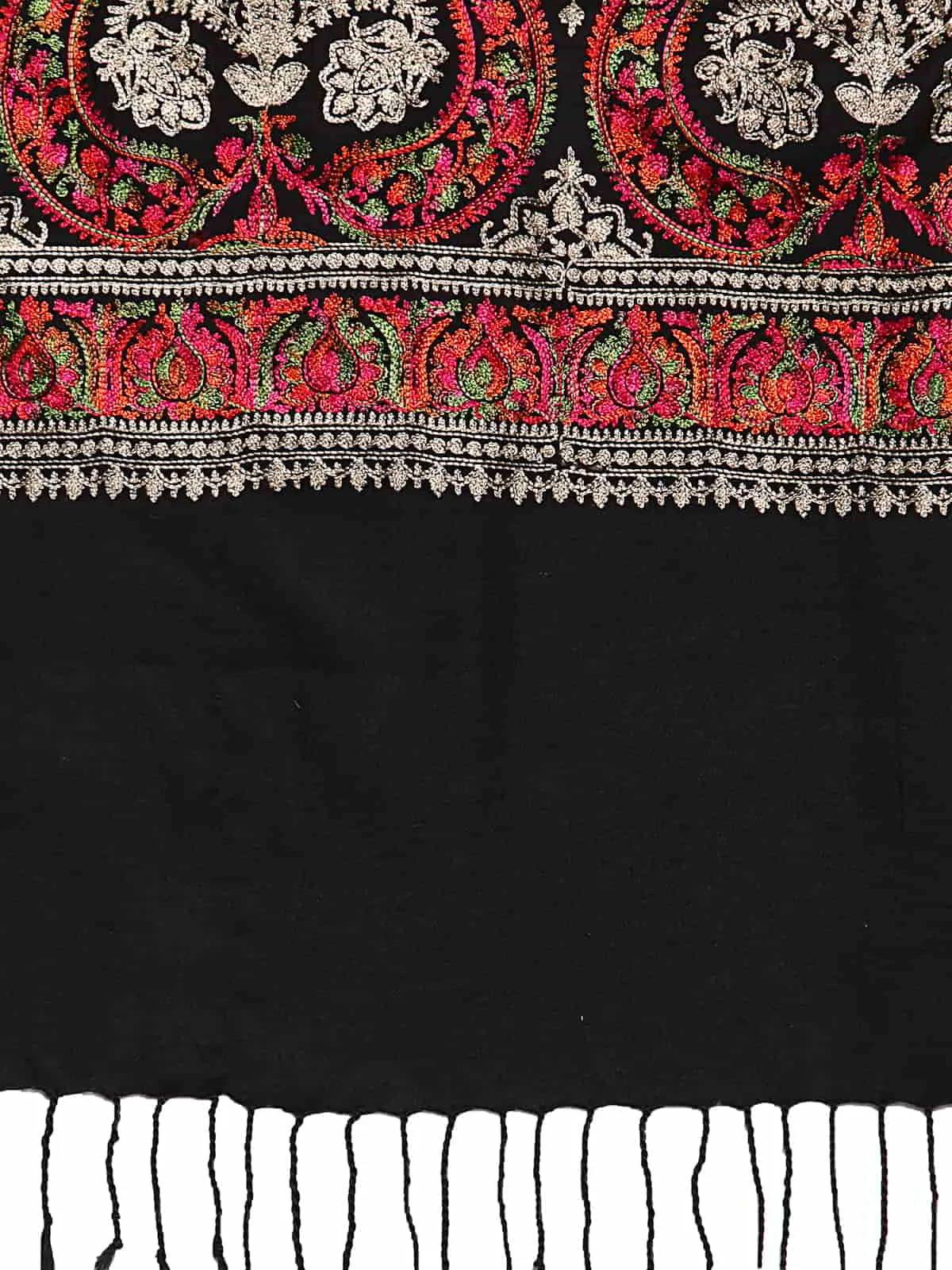 Paisley Embroidered Acrylic Wool Shawl