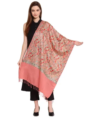 Paisley Embroidered Wool Shawl