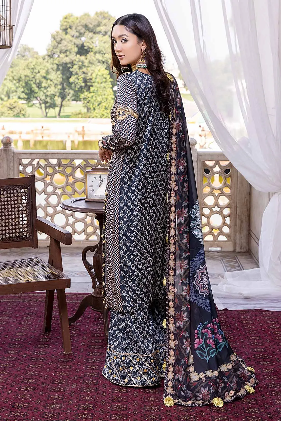 Pakistani Blue Silk Salwar Kameez for Party Wear #PN578
