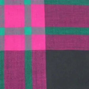 Pink and green Plaid Shawl