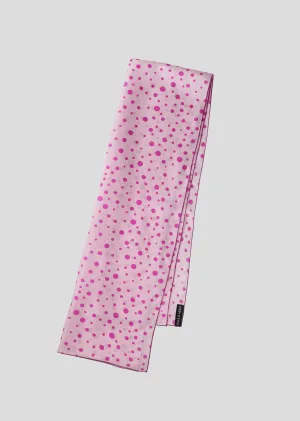 Pink Polka Dot Silk Crêpe de Chine Scarf