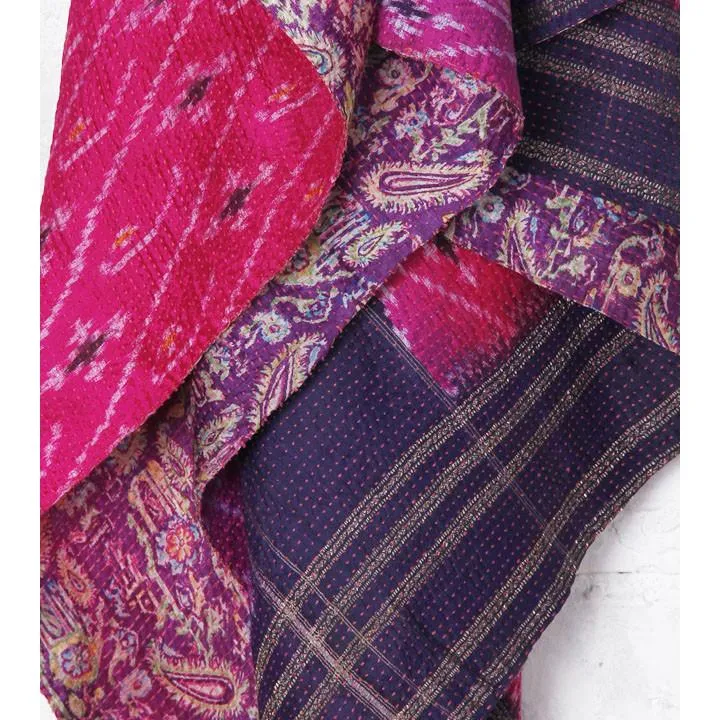 Pink Silk Saree Shawl