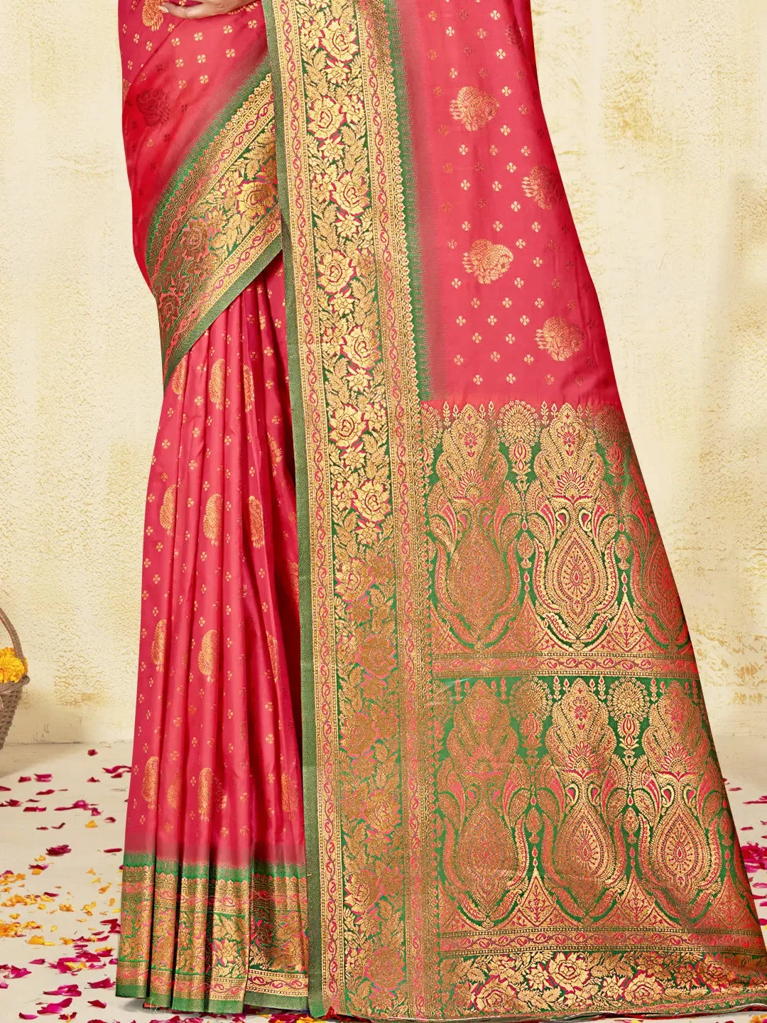 Pink Silk Saree