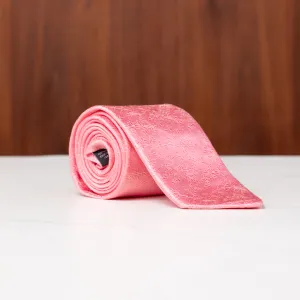 Pink Subtle Floral Silk Necktie