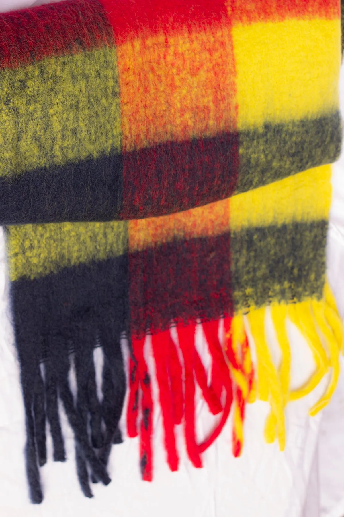 Plaid Warm Wrap Scarf