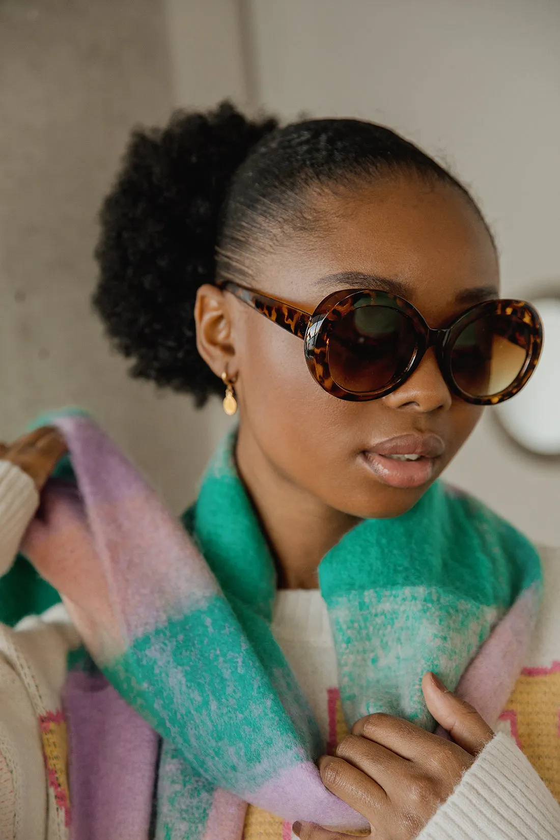 Plaid Warm Wrap Scarf