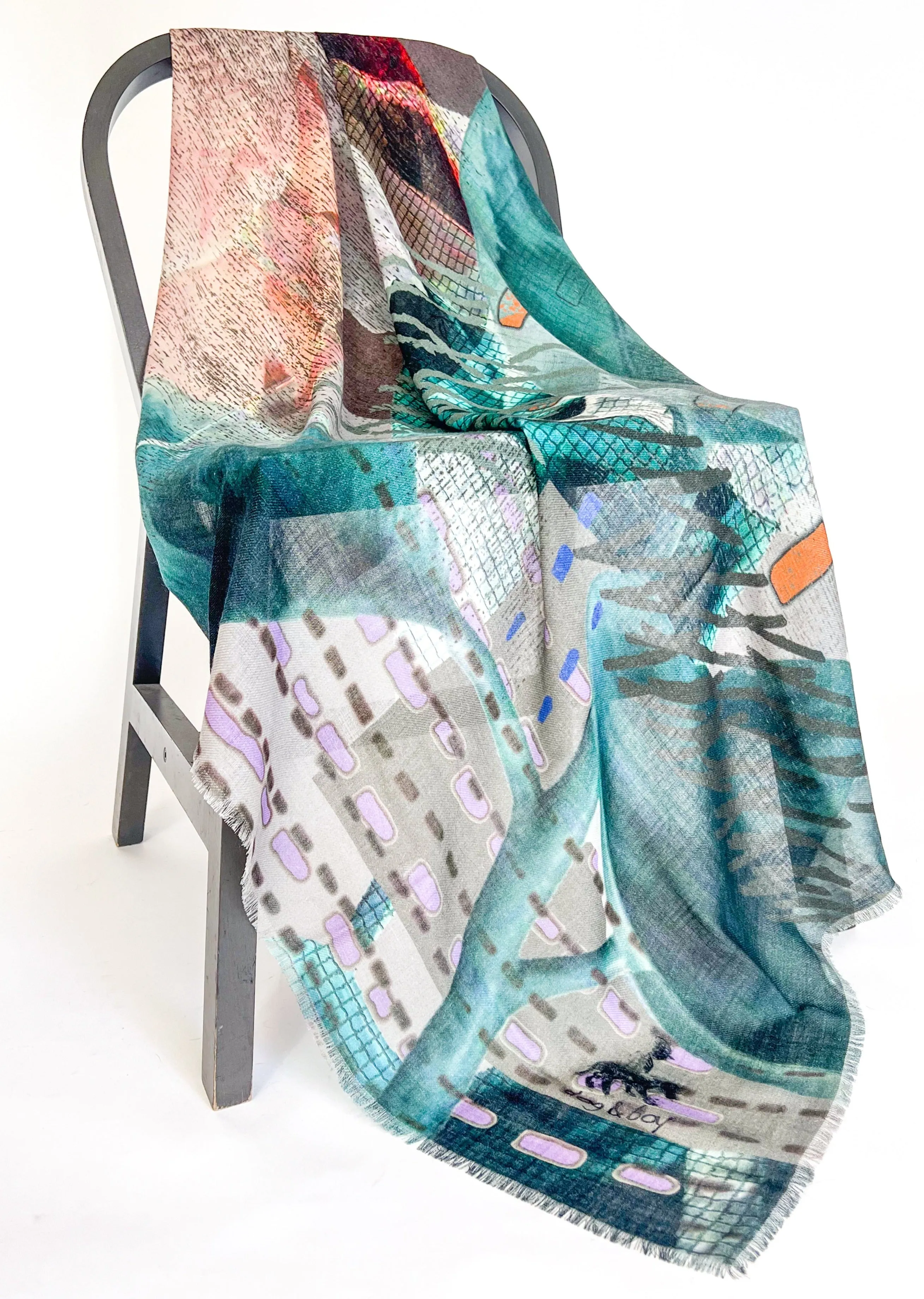 PLEACH wool scarf