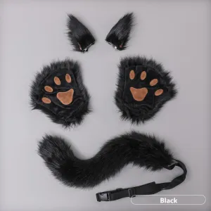 PLUSH ANIMAL EARS   TAIL   CLAWS SET UB2689