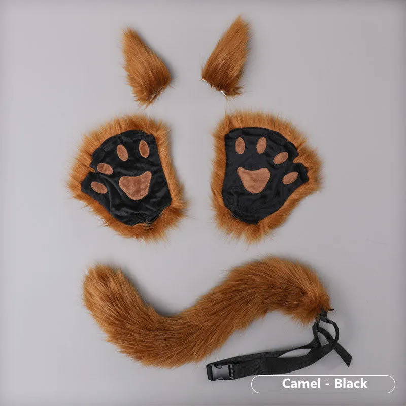 PLUSH ANIMAL EARS   TAIL   CLAWS SET UB2689