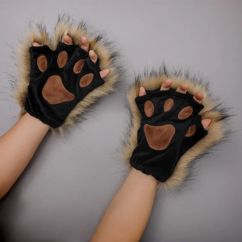 PLUSH ANIMAL EARS   TAIL   CLAWS SET UB2689