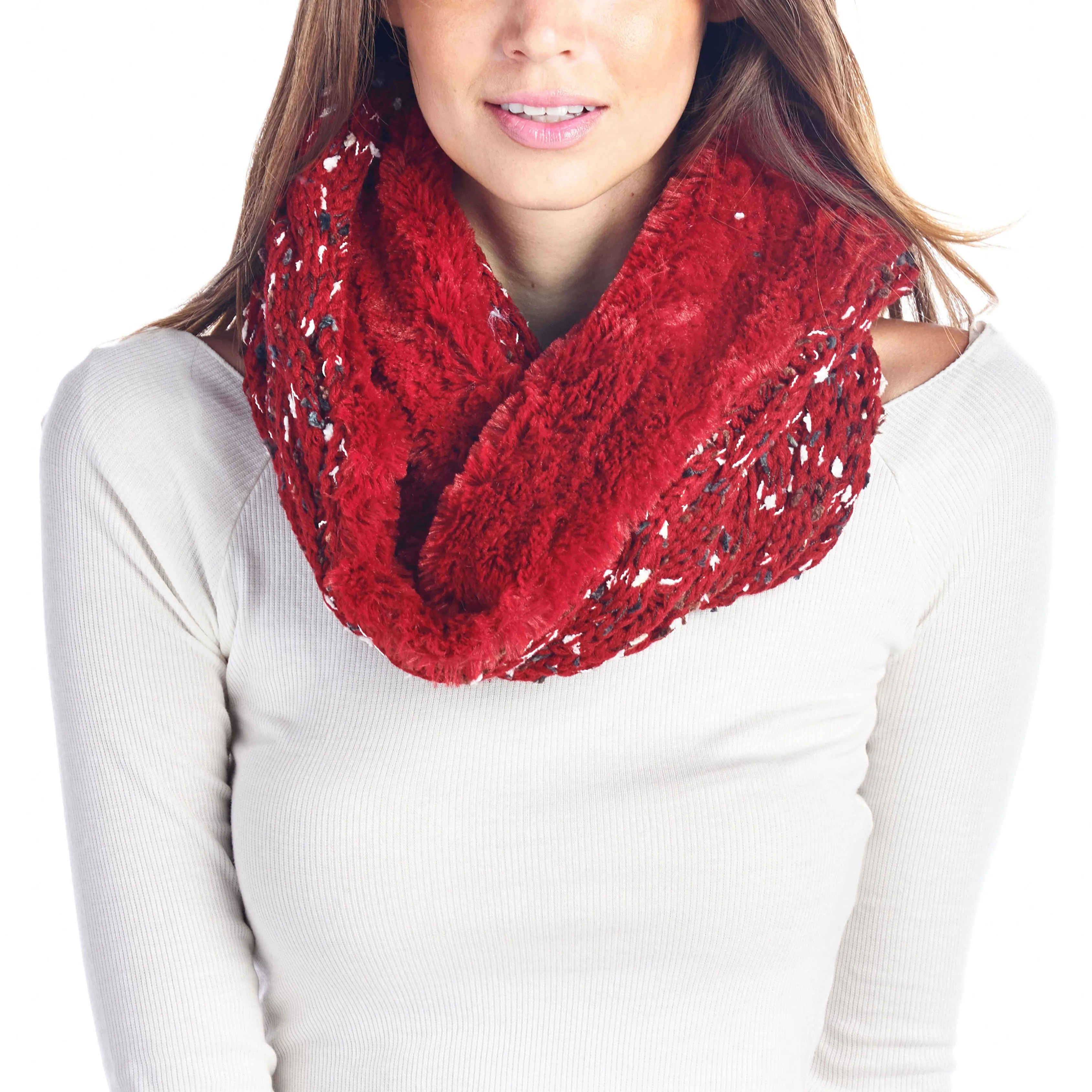 Plush Knit Reversible Scarf