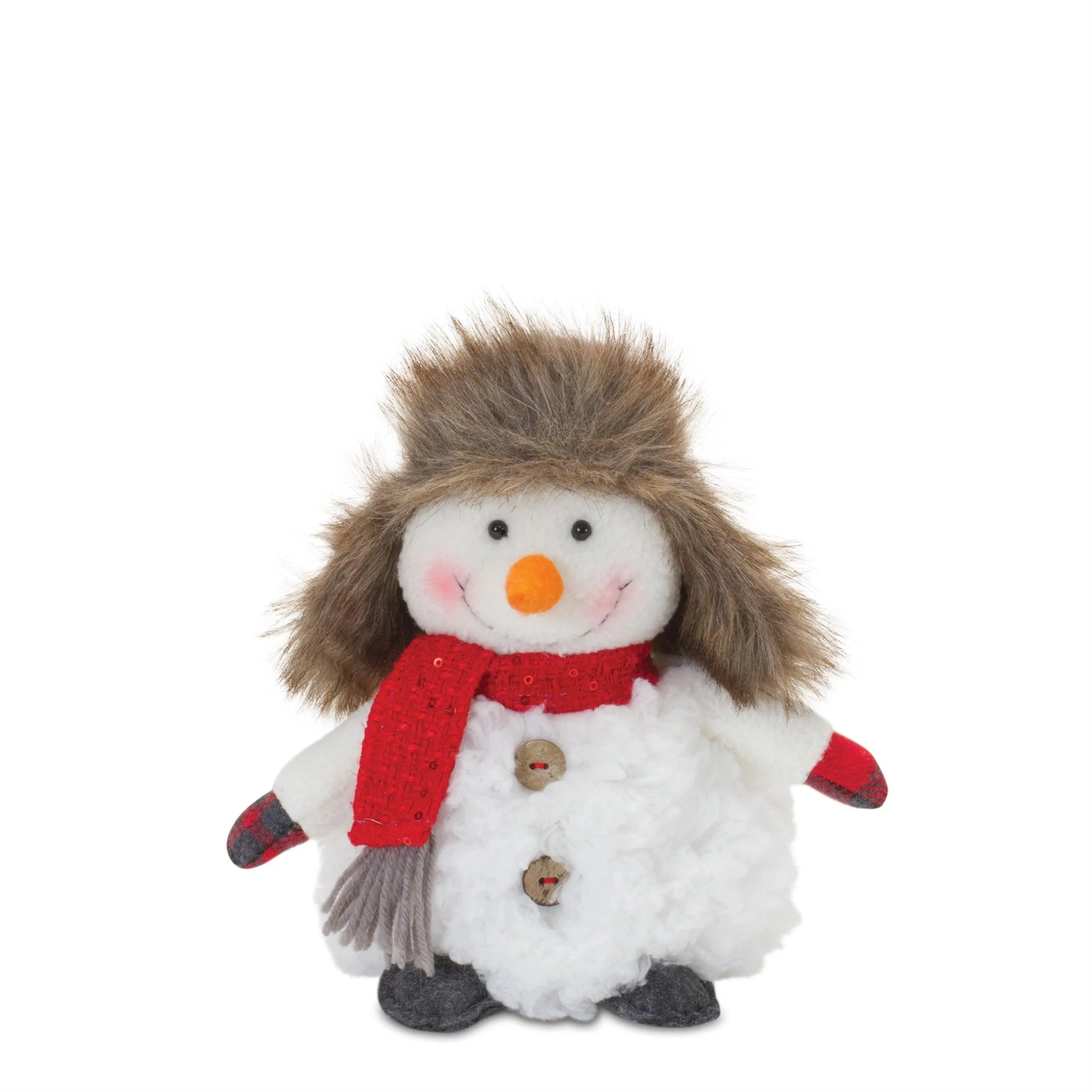 Plush Snowman with Hat and Scarf (Set of 2)