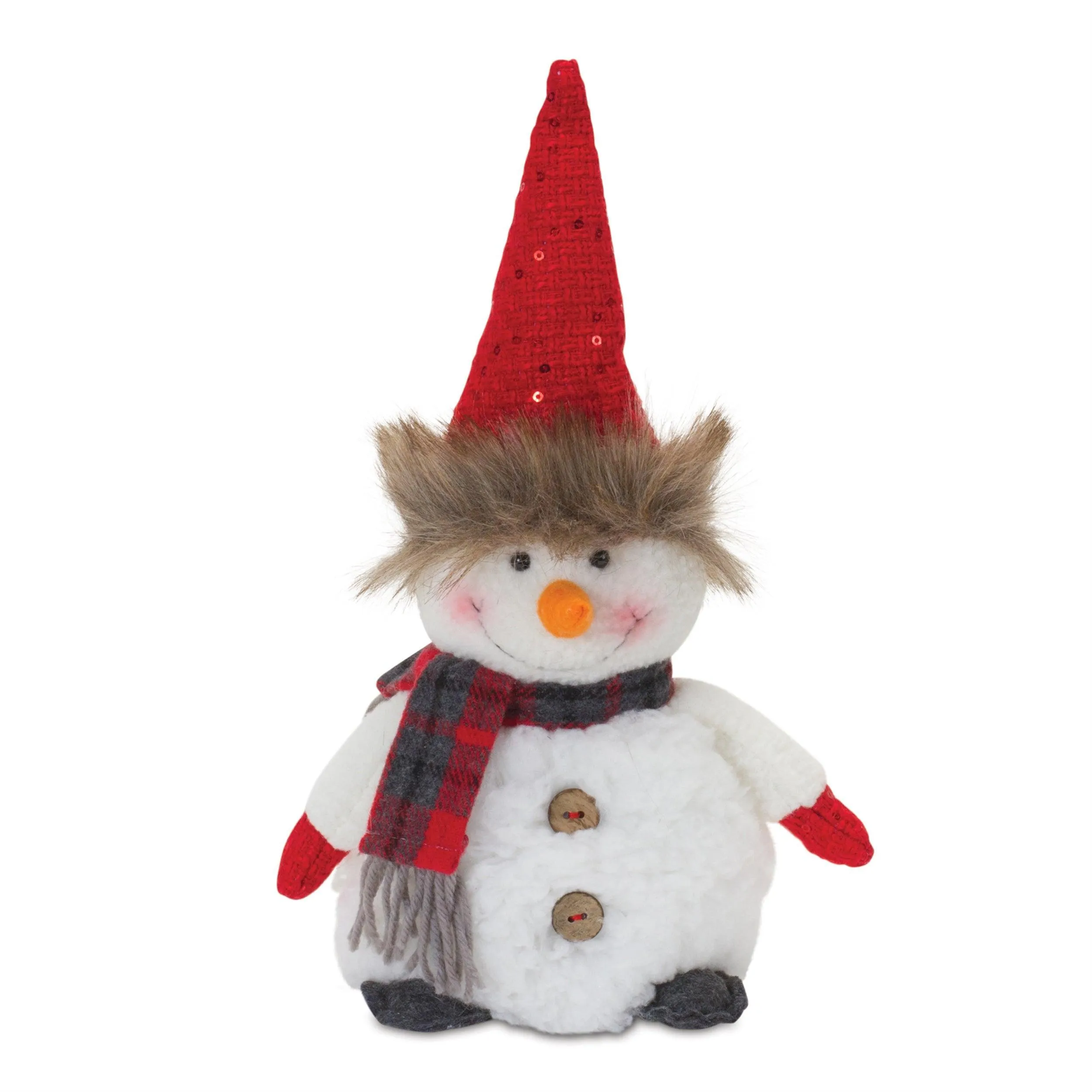 Plush Snowman with Hat and Scarf (Set of 2)
