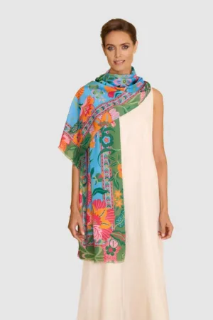 POWDER FOLKY FLORAL SCARF