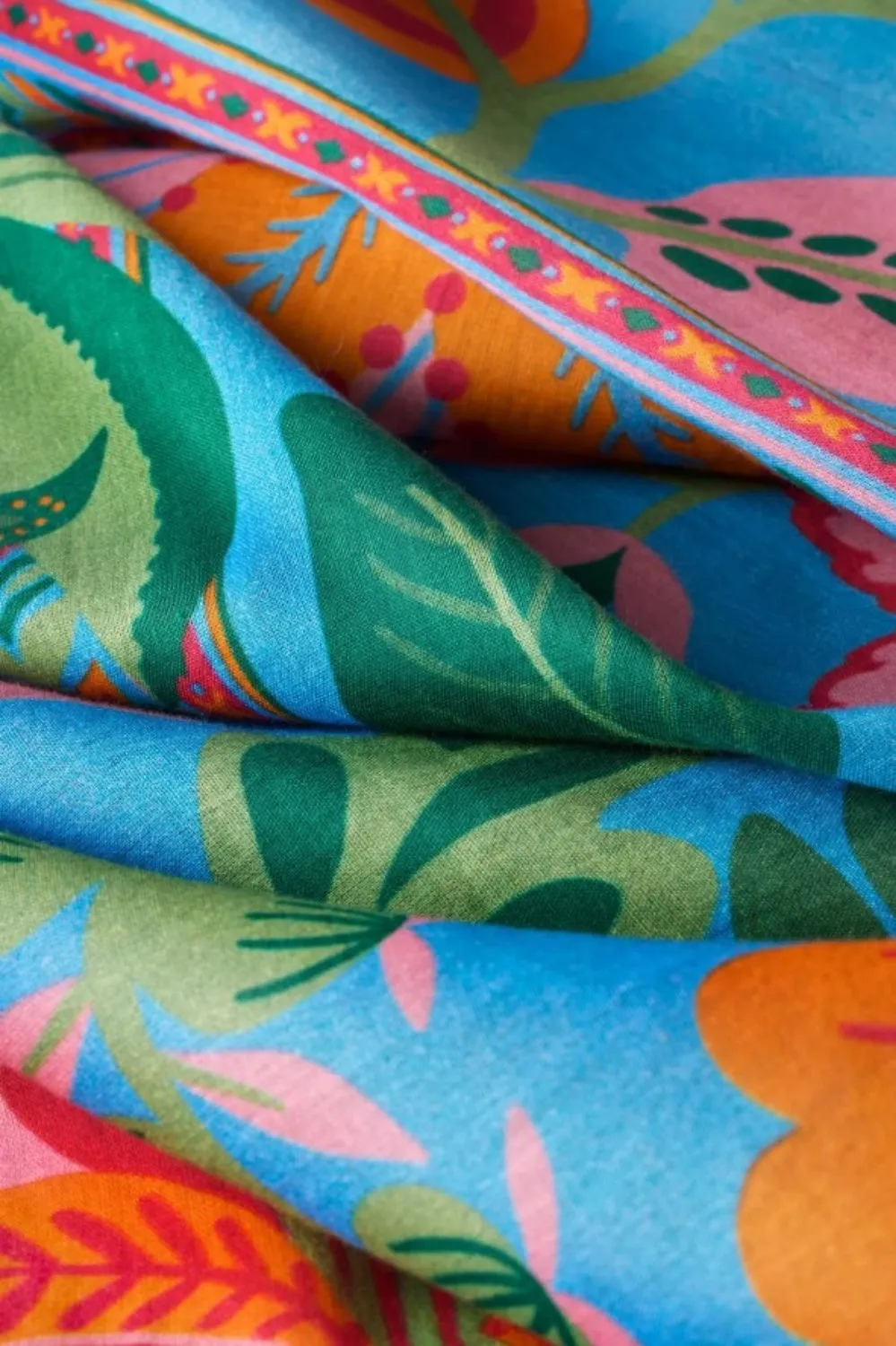 POWDER FOLKY FLORAL SCARF