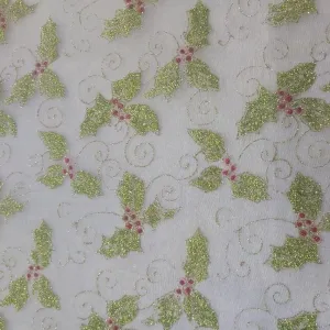 Printed Christmas Organza Fabric 150 cm