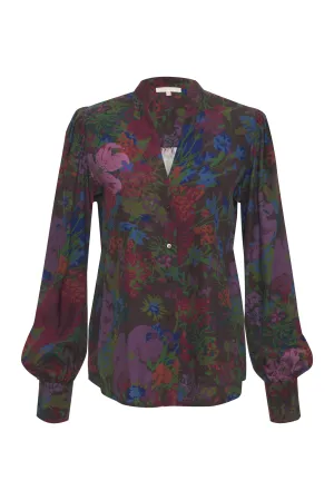 Printed Josey Shirt Chocolate Winter