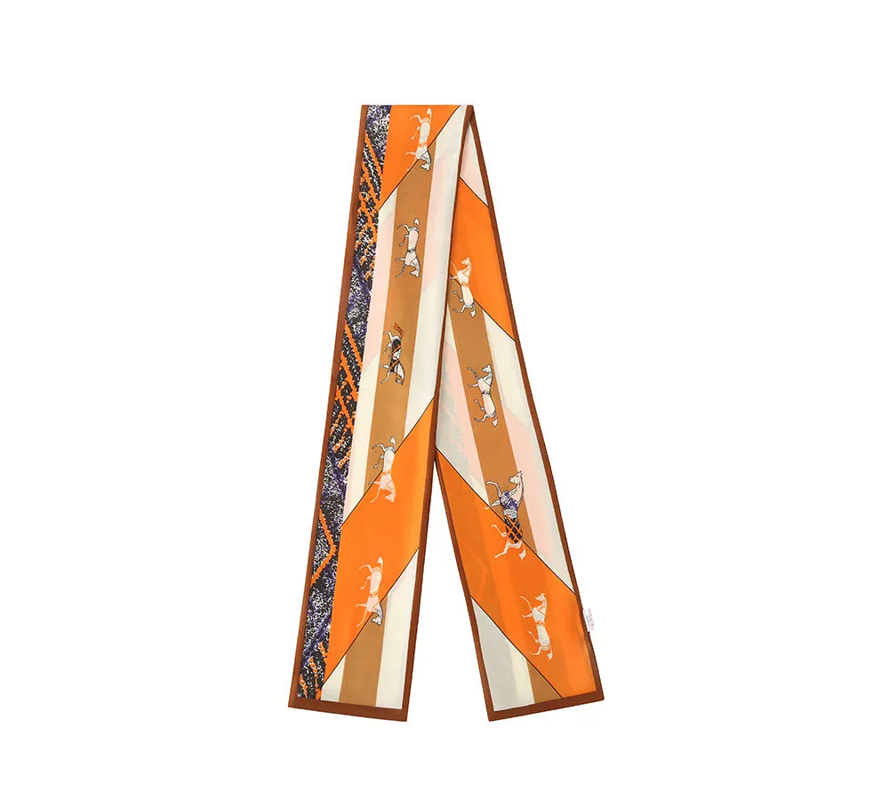 Printed Long Rayon Silk Scarf Multiple Patterns And Colours