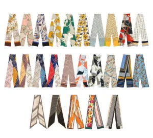 Printed Long Rayon Silk Scarf Multiple Patterns And Colours