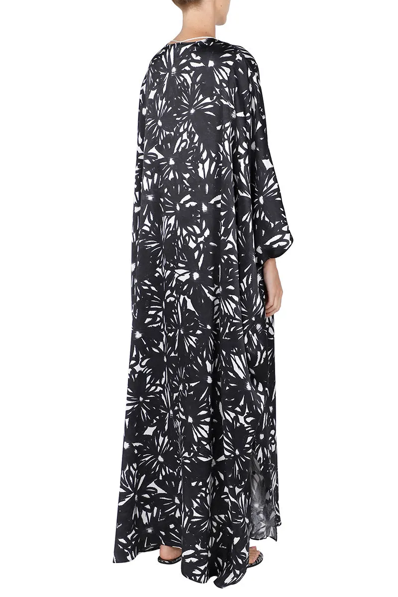 Printed Satin Tassel Boubou Caftan