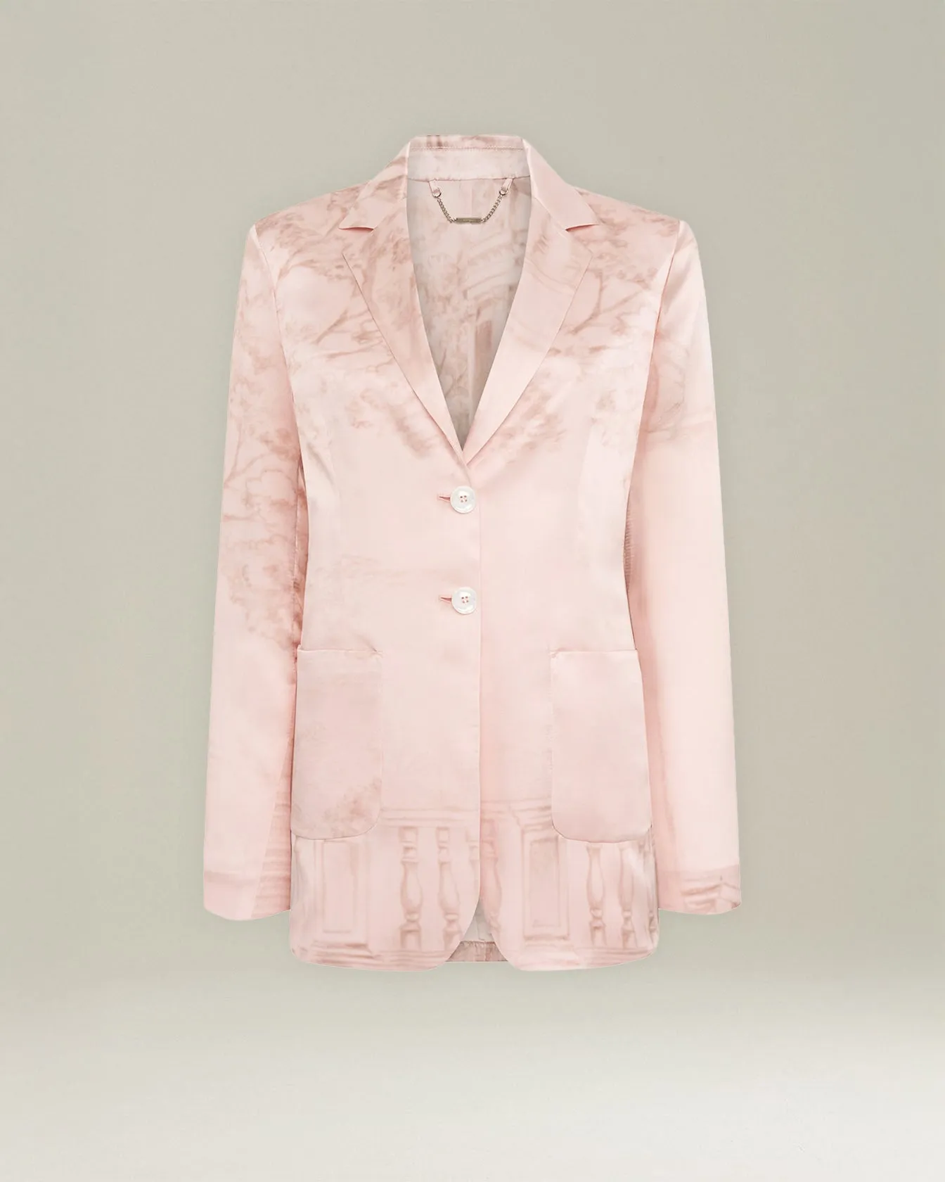 PRINTED SILK BLAZER