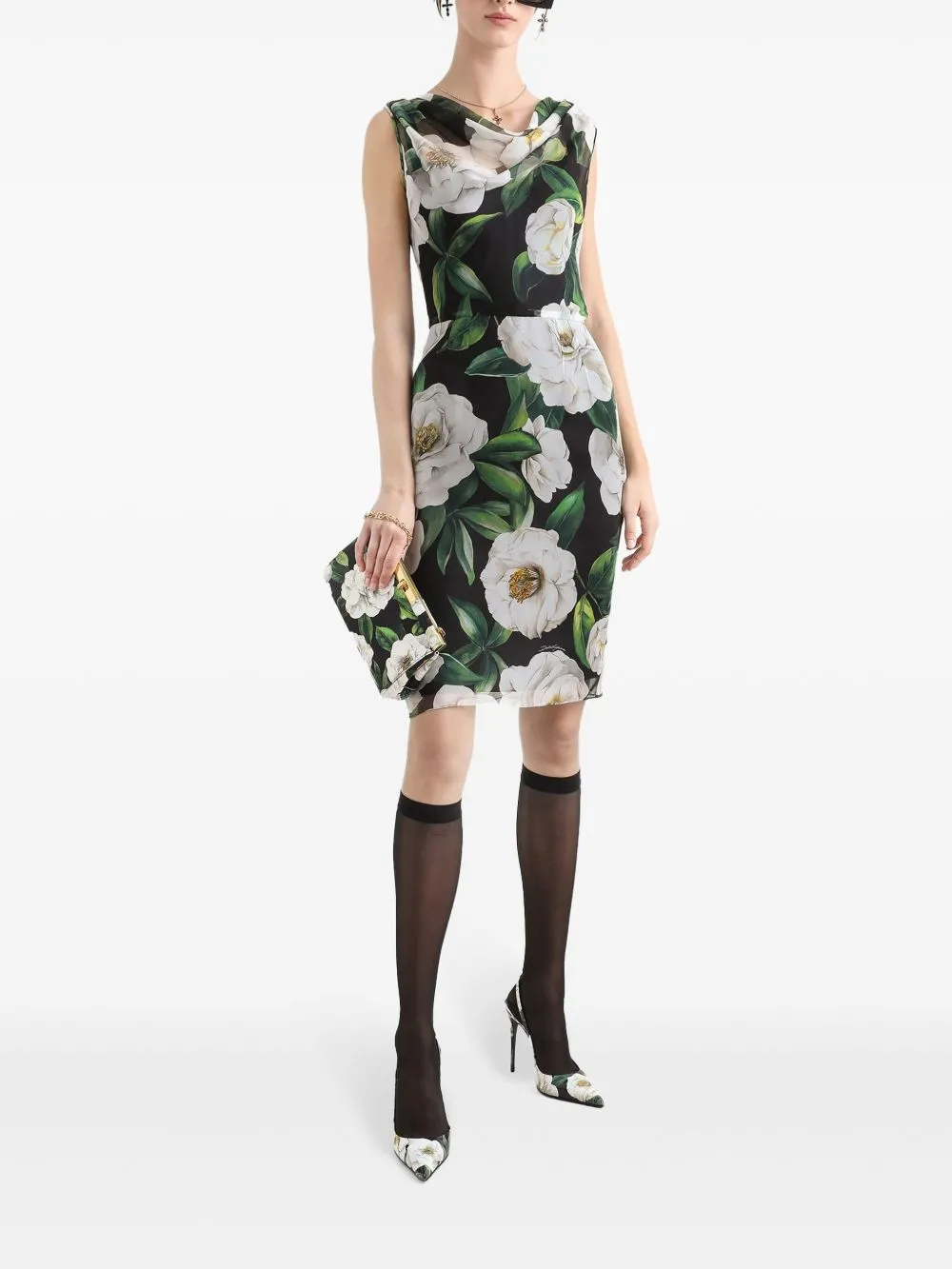 Printed silk dress