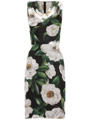 Printed silk dress