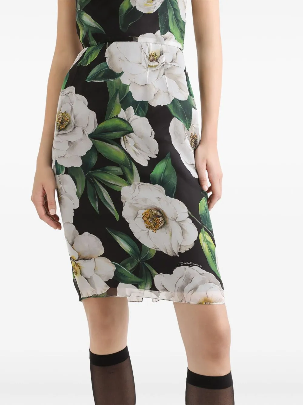 Printed silk dress