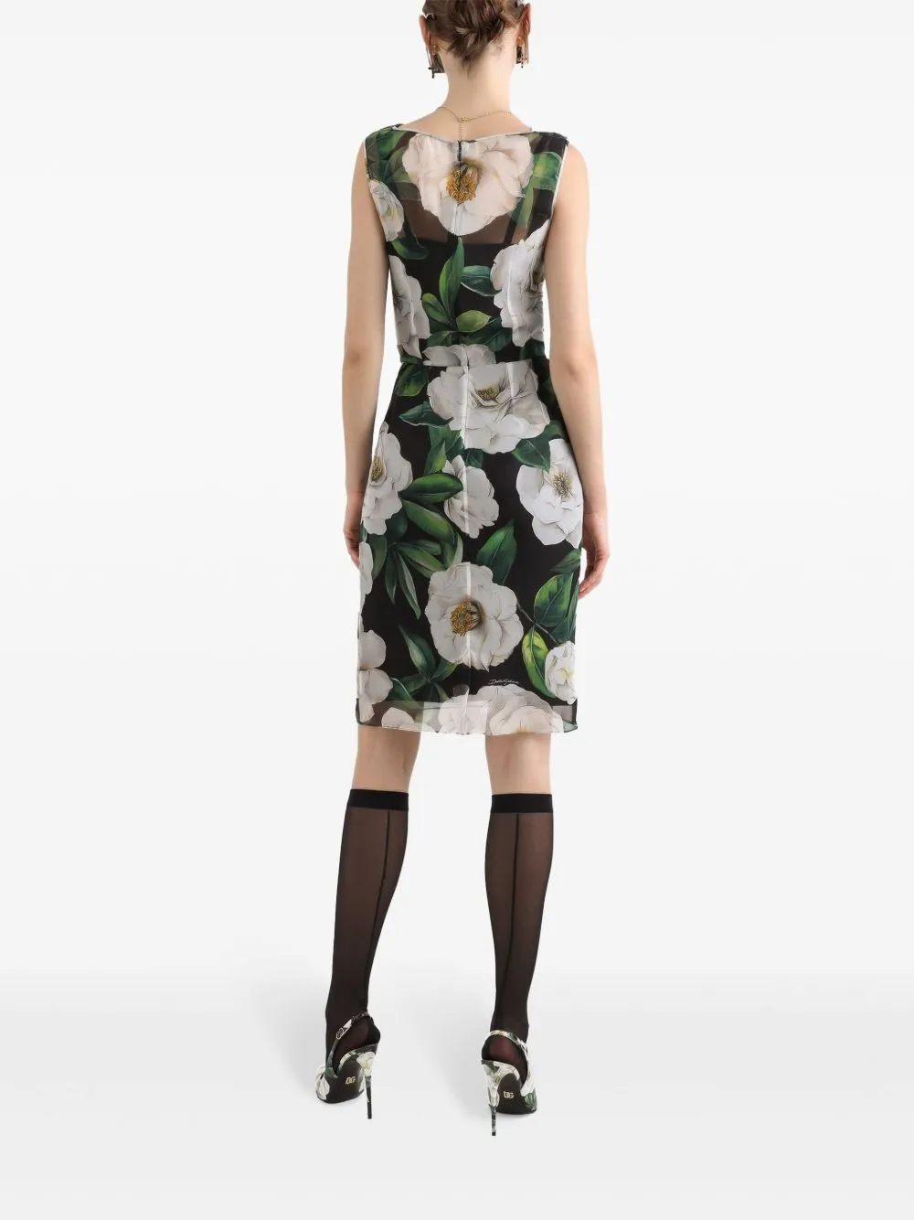 Printed silk dress