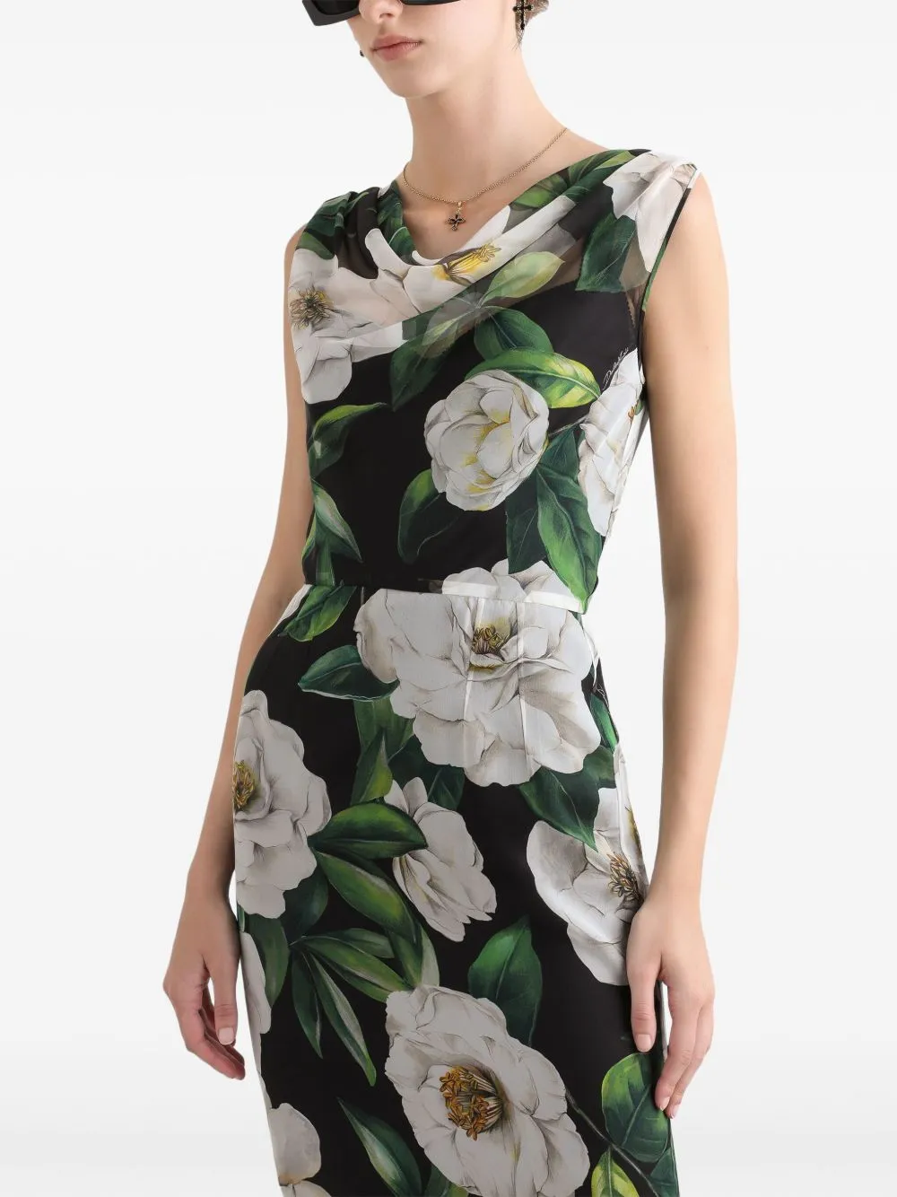 Printed silk dress