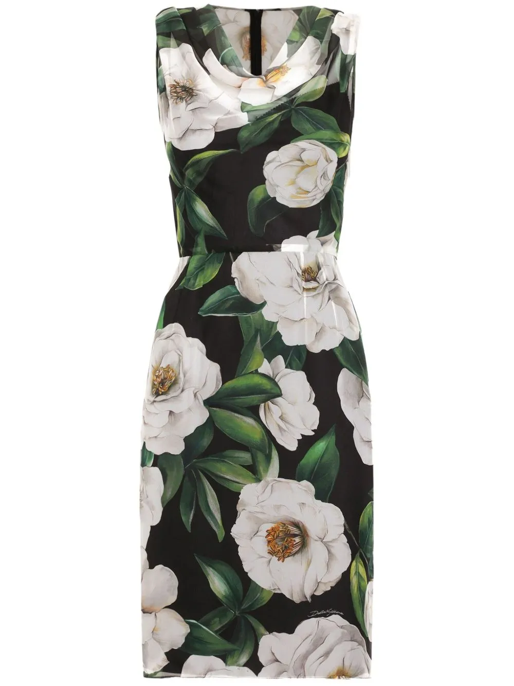 Printed silk dress