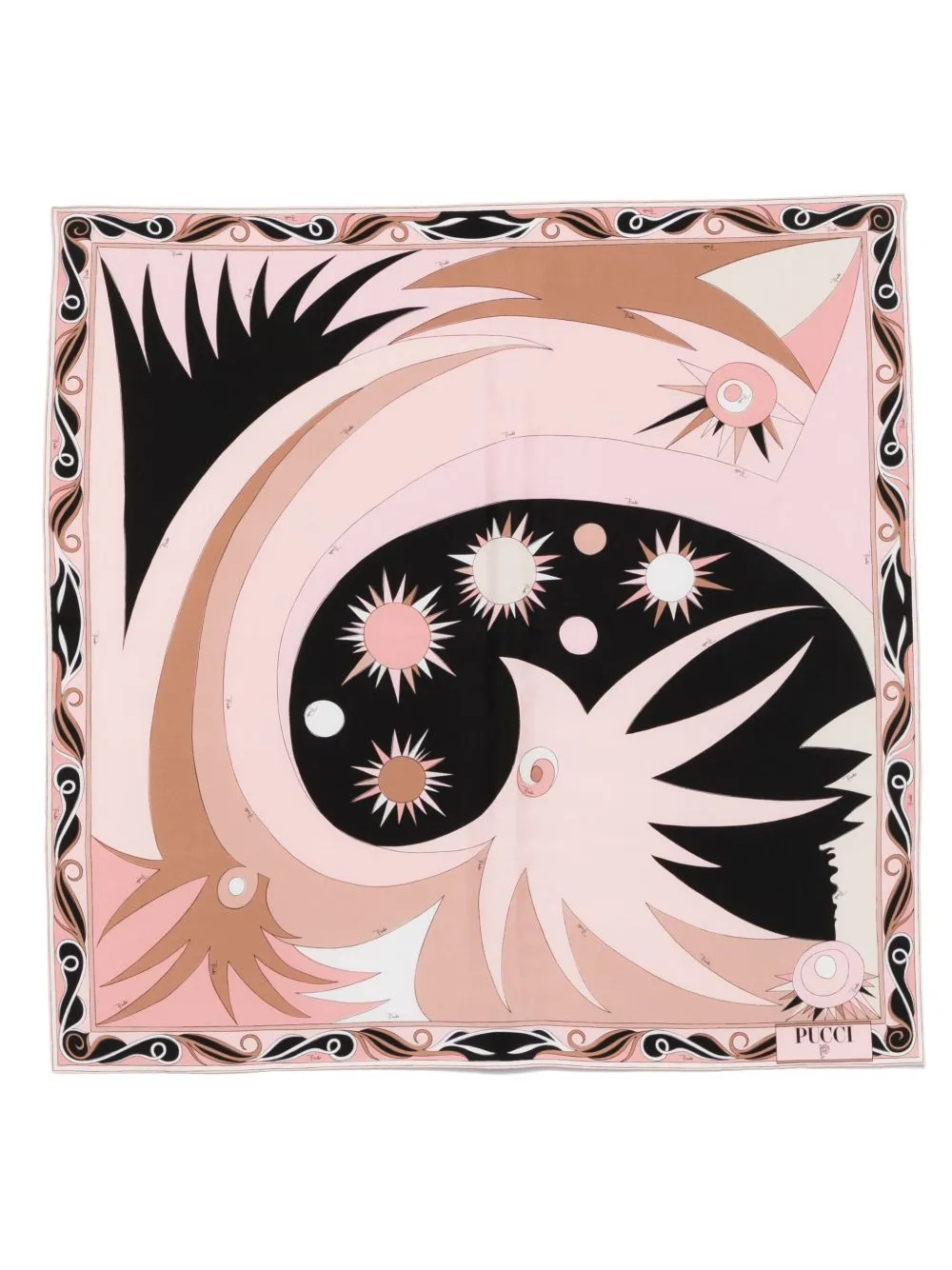 Printed silk foulard