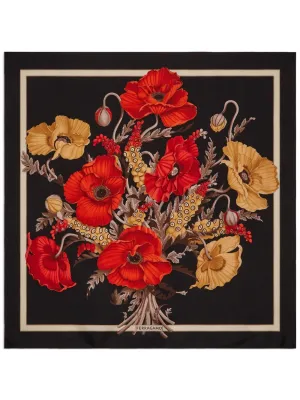 Printed silk foulard
