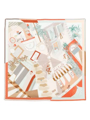 Printed silk foulard